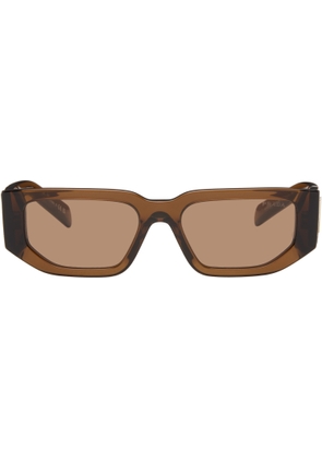 Prada Eyewear Brown Rectangle Sunglasses