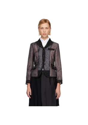 Thom Browne Black Organza Sport Blazer