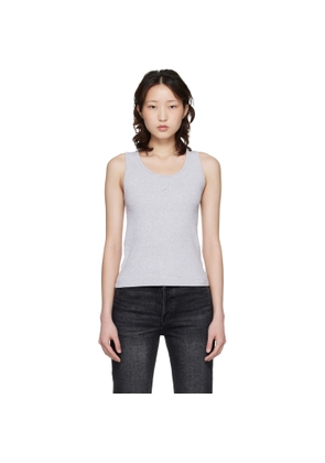 Maison Kitsuné Gray Baby Fox Ribbed Tank Top