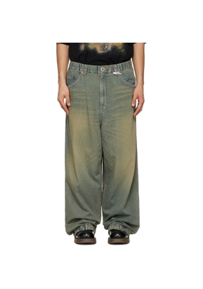 Maison MIHARA YASUHIRO Blue Light Wide Jeans