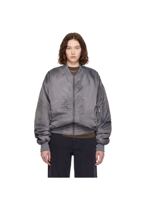 Still Kelly Gray Round Bomber Jacket