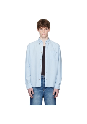 A.P.C. Blue Mateo Logo Shirt
