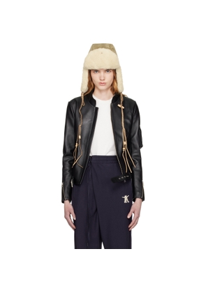 OPEN YY Black Leather Radius Motor Jacket