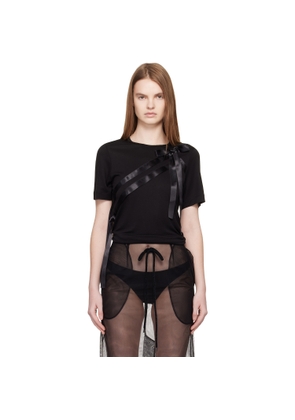 Simone Rocha Black Bow Sash Easy T-shirt