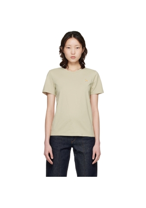 Maison Kitsuné Beige Baby Fox Regular T-shirt