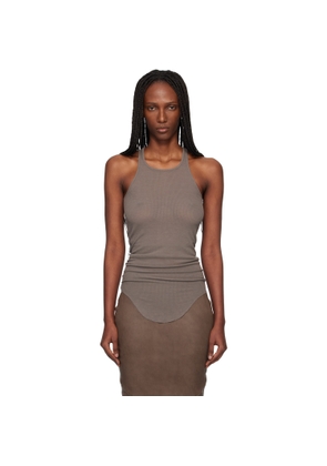 Rick Owens Gray Temple Basic Rib Tank Top