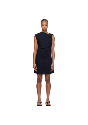 MSGM Navy Twisted Minidress