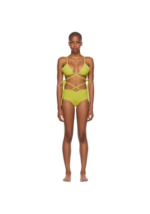 Christopher Esber Green Wrapped Tie & Loop Tie Bikini