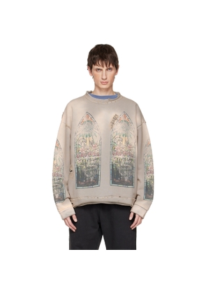 Who Decides War Taupe Faded Sweatshirt