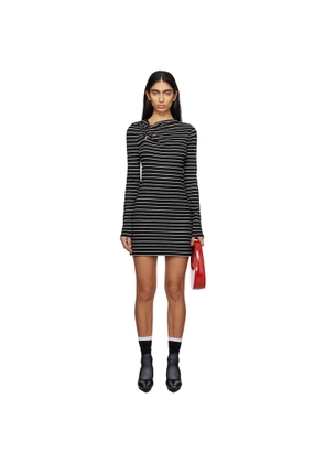 MSGM Black & White Striped Minidress