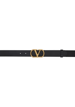 Valentino Black VLogo Signature Belt