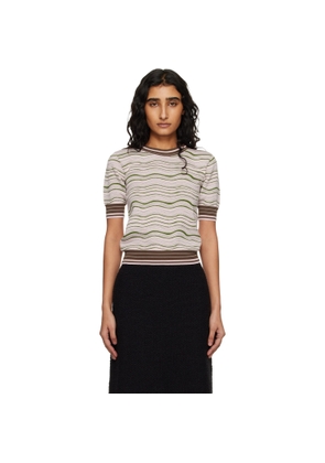 Marni Pink Cotton Wave Sweater