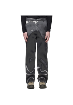 HELIOT EMIL Gray Liquid Metal Trousers
