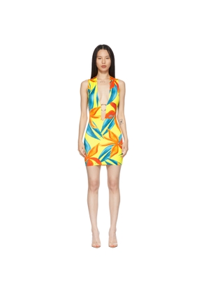 Louisa Ballou SSENSE Exclusive Yellow & Orange Sleeveless Ring Dress