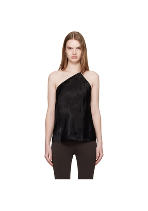 Rick Owens Black Temple One Shoulder Slip Top