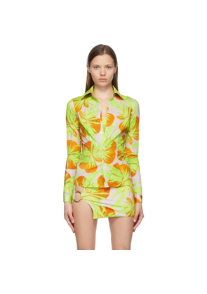 Louisa Ballou Pink & Green Nylon Jersey Shirt