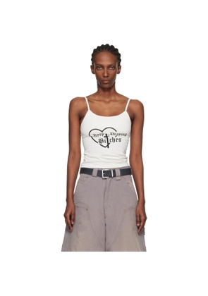 WILLY CHAVARRIA Off-White 'Keep Praying Bitches' Cholita Camisole