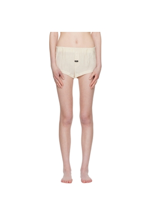 OPEN YY Beige Crinkled Tab Boxer Briefs