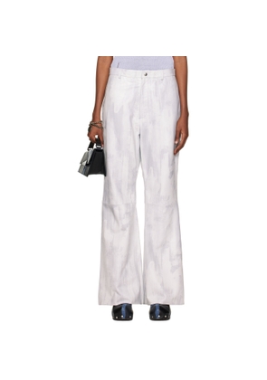 Acne Studios SSENSE Exclusive White Leather Trousers