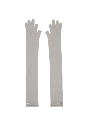 Rick Owens Gray Concordians Rasato Knit Opera Gloves