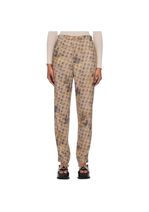 Acne Studios Beige Floral Trousers