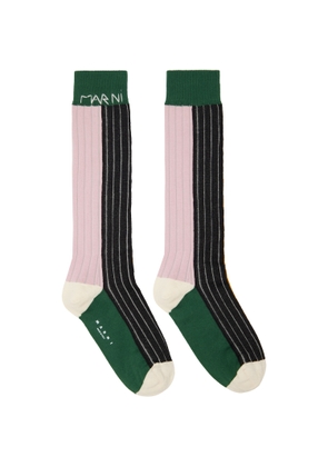 Marni Multicolor Cotton Color-Block Socks