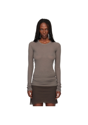 Rick Owens Gray Temple Rib LS T-shirt