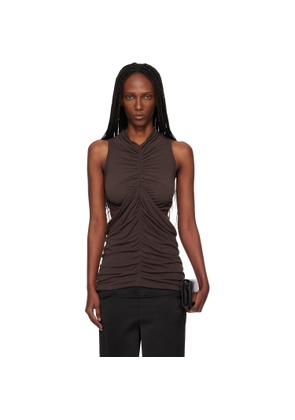 Rick Owens Brown Temple Sunpeel Top