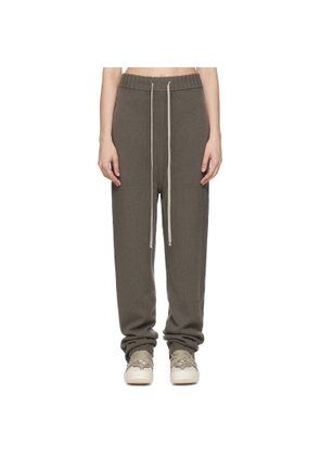 Rick Owens Gray Concordians Rasato Cashmere Knit Lounge Pants