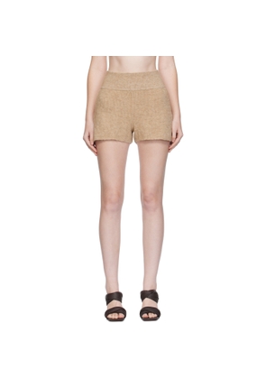 Rick Owens Beige Concordians Alpaca Knit Shorts