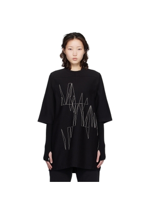 Rick Owens Moncler + Rick Owens Black Jumbo SS T-shirt
