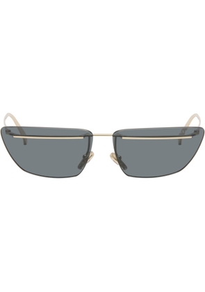 Prada Eyewear Gold Cat-Eye Sunglasses
