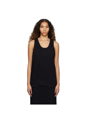 MM6 Maison Margiela Black Spliced Tank Top