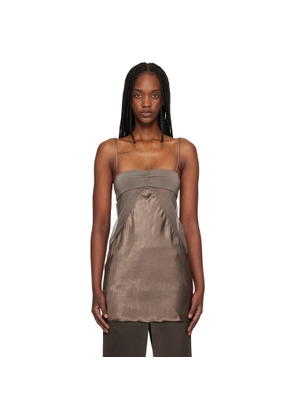 Rick Owens Gray Temple Combo Slip Top