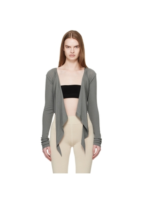 Rick Owens Khaki Temple Crop Wrap Top