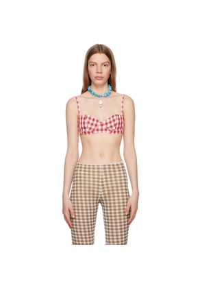 Acne Studios Red Sweetheart Bra