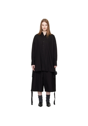 YOHJI YAMAMOTO Black Broad Button Detail Shirt