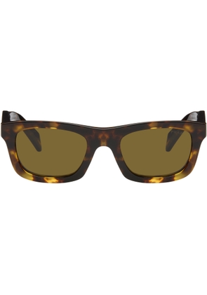 Prada Eyewear Brown Rectangle Sunglasses