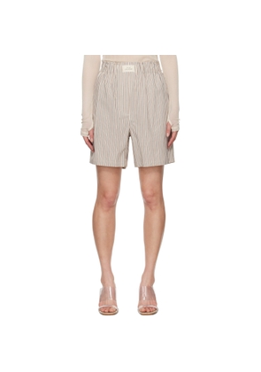 Silk Laundry Beige Cotton Boxer Shorts