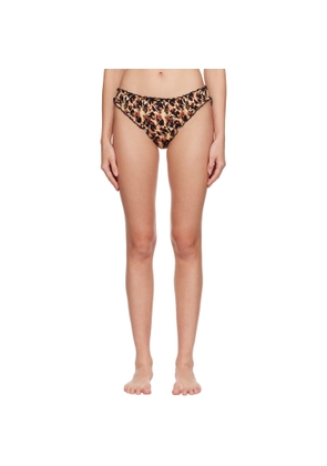 Collina Strada Beige & Black Leopard Peony Magnolia Briefs