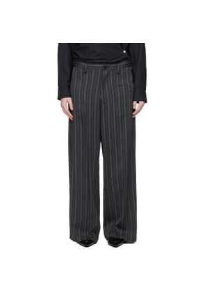 Y's Gray Long Straight Trousers