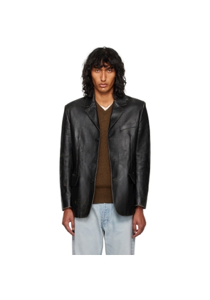 The Row Black Genki Leather Jacket