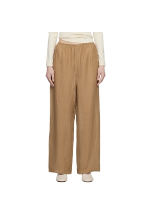 Baserange Tan Fine Linen Stoa Lounge Pants