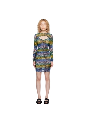 GANNI Multicolor Leopard Minidress