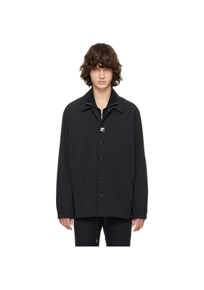 Courrèges Black Printed Coach Jacket