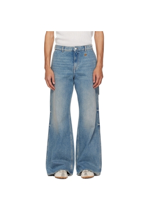 Courrèges Blue Hammer Baggy Jeans