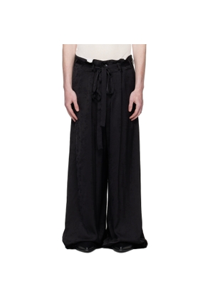 Ann Demeulemeester Black Bruse Wide Lounge Pants