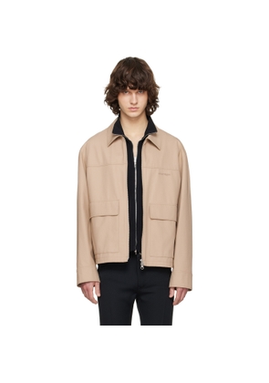 Courrèges Beige 2-Pocket Zipped Cotton Jacket