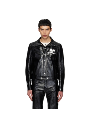 Courrèges Black Reedition Vinyl Jacket