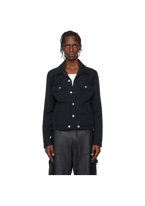 Courrèges Black Signature Twill Trucker Jacket